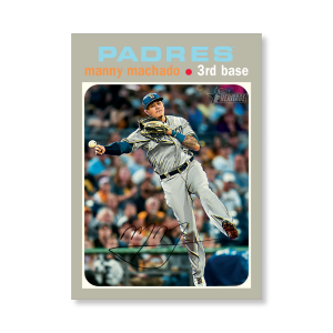 Manny Machado 2020 Topps Heritage Baseball Base Card Action Image Variation Poster # to 99- artbble-pos-20thbb-2148-s