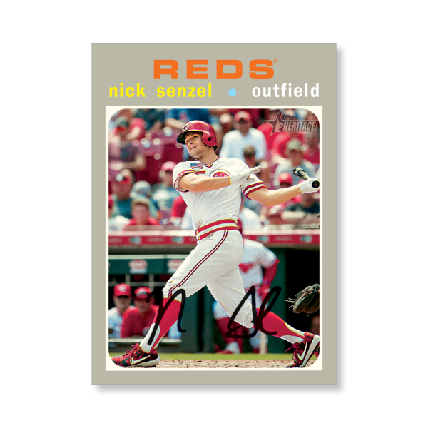 Nick Senzel 2020 Topps Heritage Baseball Base Card Throwback Uniform Variation Poster # to 99- artbble-pos-20thbb-2232-s