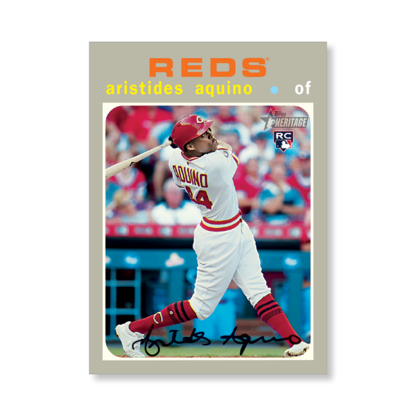 Aristides Aquino 2020 Topps Heritage Baseball Base Card Throwback Uniform Variation Poster # to 99- artbble-pos-20thbb-2233-s