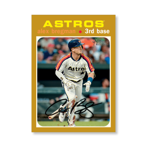 Alex Bregman 2020 Topps Heritage Baseball Base Card Throwback Uniform Variation Poster Gold Ed. # to 1- artbble-pos-20thbb-2234-gold-s