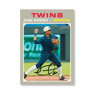 Jorge Polanco 2020 Topps Heritage Baseball Base Card Throwback Uniform Variation Poster # to 99- artbble-pos-20thbb-2235-s