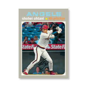 Shohei Ohtani 2020 Topps Heritage Baseball Base Card Throwback Uniform Variation Poster # to 99- artbble-pos-20thbb-2237-s