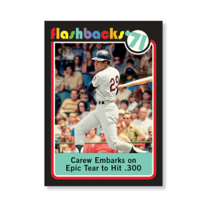 Rod Carew 2020 Topps Heritage Baseball Baseball Flashbacks Poster # to 99- artbble-pos-20thbb-3184-s