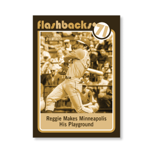 Reggie Jackson 2020 Topps Heritage Baseball Baseball Flashbacks Poster Gold Ed. # to 1- artbble-pos-20thbb-3185-gold-s