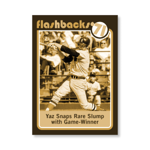 Carl Yastrzemski 2020 Topps Heritage Baseball Baseball Flashbacks Poster Gold Ed. # to 1- artbble-pos-20thbb-3189-gold-s