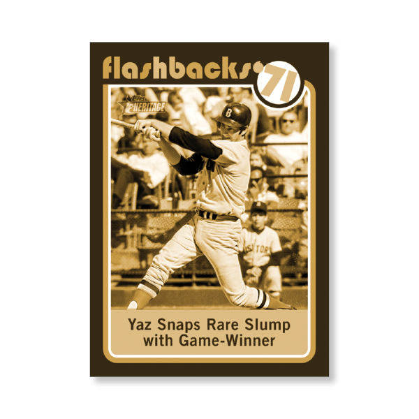 Carl Yastrzemski 2020 Topps Heritage Baseball Baseball Flashbacks Poster Gold Ed. # to 1- artbble-pos-20thbb-3189-gold-s