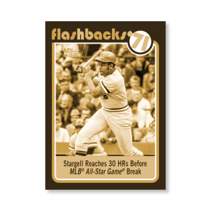Willie Stargell 2020 Topps Heritage Baseball Baseball Flashbacks Poster Gold Ed. # to 1- artbble-pos-20thbb-3192-gold-s
