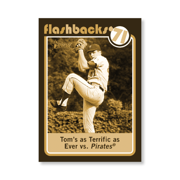 Tom Seaver 2020 Topps Heritage Baseball Baseball Flashbacks Poster Gold Ed. # to 1- artbble-pos-20thbb-3193-gold-s