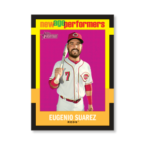 Eugenio Suarez 2020 Topps Heritage Baseball New Age Performers Poster # to 99- artbble-pos-20thbb-3200-s