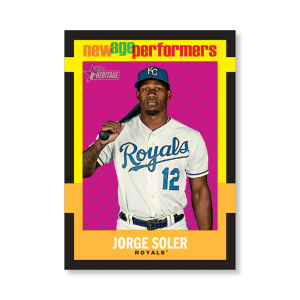 Jorge Soler 2020 Topps Heritage Baseball New Age Performers Poster # to 99- artbble-pos-20thbb-3203-s