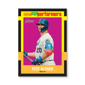 Pete Alonso 2020 Topps Heritage Baseball New Age Performers Poster # to 99- artbble-pos-20thbb-3206-s