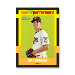Jose Berrios 2020 Topps Heritage Baseball New Age Performers Poster # to 99- artbble-pos-20thbb-3208-s