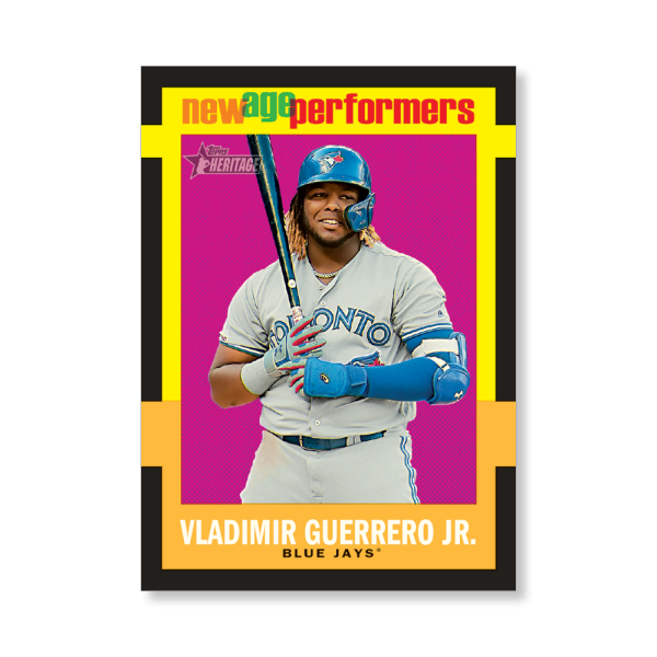 Vladimir Guerrero Jr. 2020 Topps Heritage Baseball New Age Performers Poster # to 99- artbble-pos-20thbb-3209-s