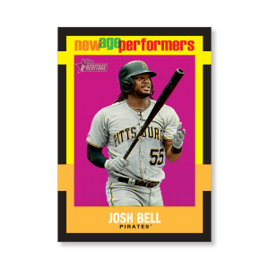 Josh Bell 2020 Topps Heritage Baseball New Age Performers Poster # to 99- artbble-pos-20thbb-3218-s