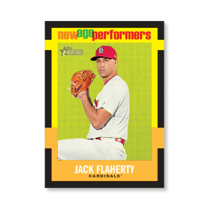 Jack Flaherty 2020 Topps Heritage Baseball New Age Performers Poster # to 99- artbble-pos-20thbb-3220-s