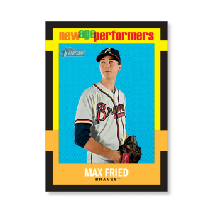 Max Fried 2020 Topps Heritage Baseball New Age Performers Poster # to 99- artbble-pos-20thbb-3222-s