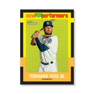 Fernando Tatis Jr. 2020 Topps Heritage Baseball New Age Performers Poster # to 99- artbble-pos-20thbb-3223-s