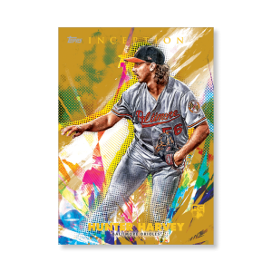 Hunter Harvey 2020 Topps Inception Base Card Poster Gold Ed. # to 1- artbble-pos-20tibb-1010-gold-s