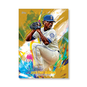 Justin Dunn 2020 Topps Inception Base Card Poster Gold Ed. # to 1- artbble-pos-20tibb-1016-gold-s