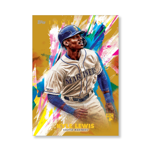 Kyle Lewis 2020 Topps Inception Base Card Poster Gold Ed. # to 1- artbble-pos-20tibb-1027-gold-s