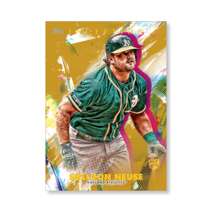 Sheldon Neuse 2020 Topps Inception Base Card Poster Gold Ed. # to 1- artbble-pos-20tibb-1041-gold-s