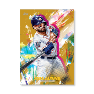 Jose Altuve 2020 Topps Inception Base Card Poster Gold Ed. # to 1- artbble-pos-20tibb-1065-gold-s