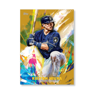 Keston Hiura 2020 Topps Inception Base Card Poster Gold Ed. # to 1- artbble-pos-20tibb-1100-gold-s