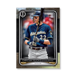Christian Yelich 2020 Topps Tribute Poster # to 99- artbble-pos-20ttri-1007-s