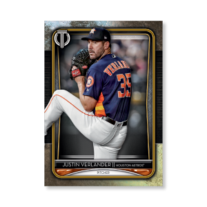 Justin Verlander 2020 Topps Tribute Poster Gold Ed. # to 1- artbble-pos-20ttri-1016-gold-s