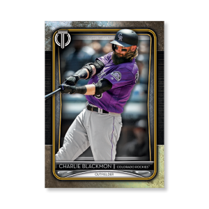 Charlie Blackmon 2020 Topps Tribute Poster Gold Ed. # to 1- artbble-pos-20ttri-1019-gold-s