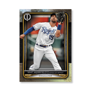 Whit Merrifield 2020 Topps Tribute Poster Gold Ed. # to 1- artbble-pos-20ttri-1030-gold-s