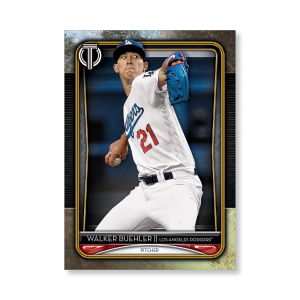 Walker Buehler 2020 Topps Tribute Poster Gold Ed. # to 1- artbble-pos-20ttri-1034-gold-s