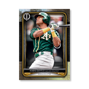 Khris Davis 2020 Topps Tribute Poster Gold Ed. # to 1- artbble-pos-20ttri-1041-gold-s