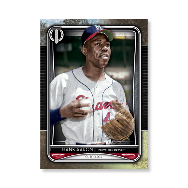Hank Aaron 2020 Topps Tribute Poster # to 99- artbble-pos-20ttri-1062-s