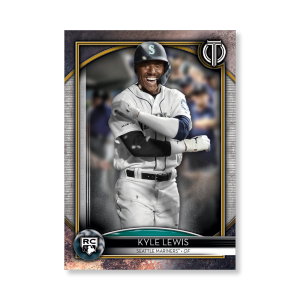 Kyle Lewis 2020 Topps Tribute Poster Gold Ed. # to 1- artbble-pos-20ttri-1126-gold-s
