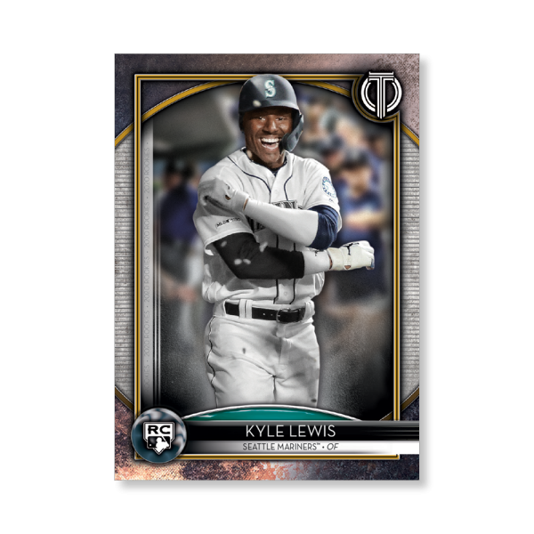 Kyle Lewis 2020 Topps Tribute Poster Gold Ed. # to 1- artbble-pos-20ttri-1126-gold-s