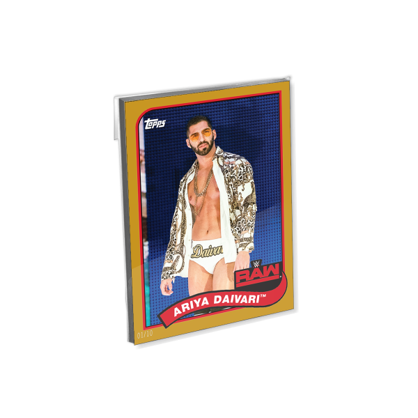 2018 Topps WWE Heritage Oversized Complete Roster Updates Set - #'d to 10- artwwele-16c2s-18wweh-gold-set05
