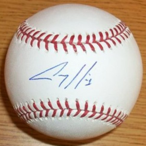 Corey Hart Autographed Baseball- mlbpaa-bbcchar11