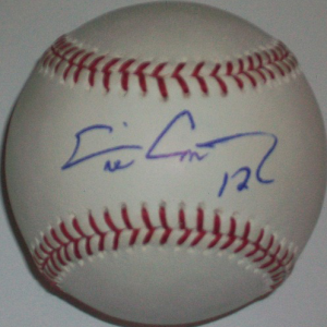 Eric Chavez Autographed Baseball- mlbpaa-bbcechavez