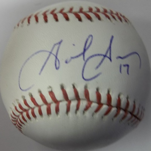 Gaby Sanchez Autographed Baseball- mlbpaa-bbcgabysanchez