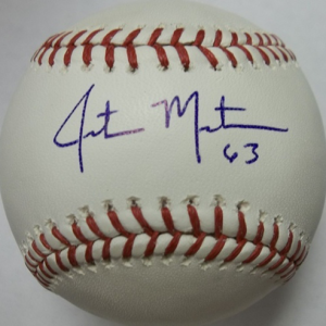 Justin Masterson Autographed Baseball- mlbpaa-bbcjmas