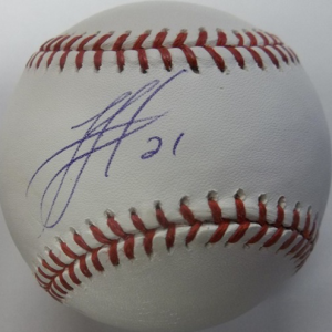 Junior Lake Autographed Baseball- mlbpaa-bbcjuniorlake