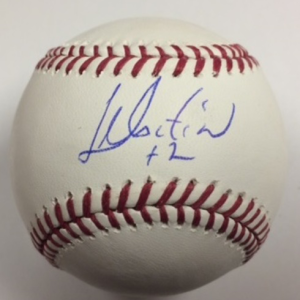 Leonys Martin Autographed Baseball- mlbpaa-bbcleonysmartin