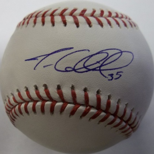 Trevor Cahill Autographed Baseball- mlbpaa-bbctrevorcahill