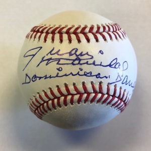 Juan Marichal Autographed Dominican Dandy Baseball- mlbpaa-bbjmaridd