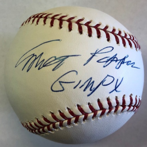Milt Pappas Autographed Gimpy Official Major League Baseball- mlbpaa-bbmpappgimp