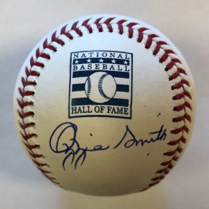 Ozzie Smith Autographed ROMLB Baseball- mlbpaa-bbosmit15