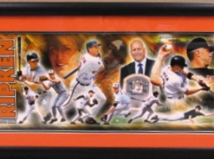 Framed 36x12 Cal Ripken Jr Autographed Career Highlight Collage- mlbpaa-frcripken