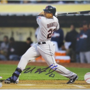 Michael Brantley Autographed 8x10 Photograph (Batting)- mlbpaa-p810mbrantbat