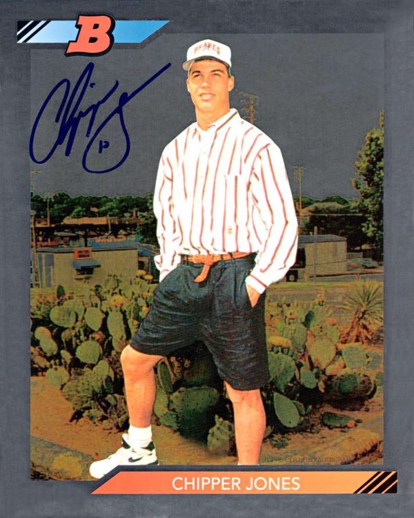 Chipper Jones Autographed 1992 Bowman 8 x 10 Jumbo Card- t0006500000092n